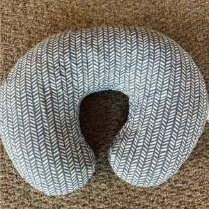 Blue and White Boppy Nursing Pillow